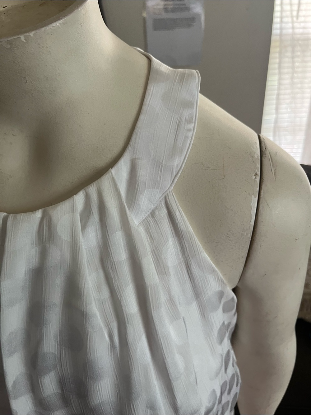 Robbie Bee White Polka Dot Halter Maxi Dress - Picture 5 of 8
